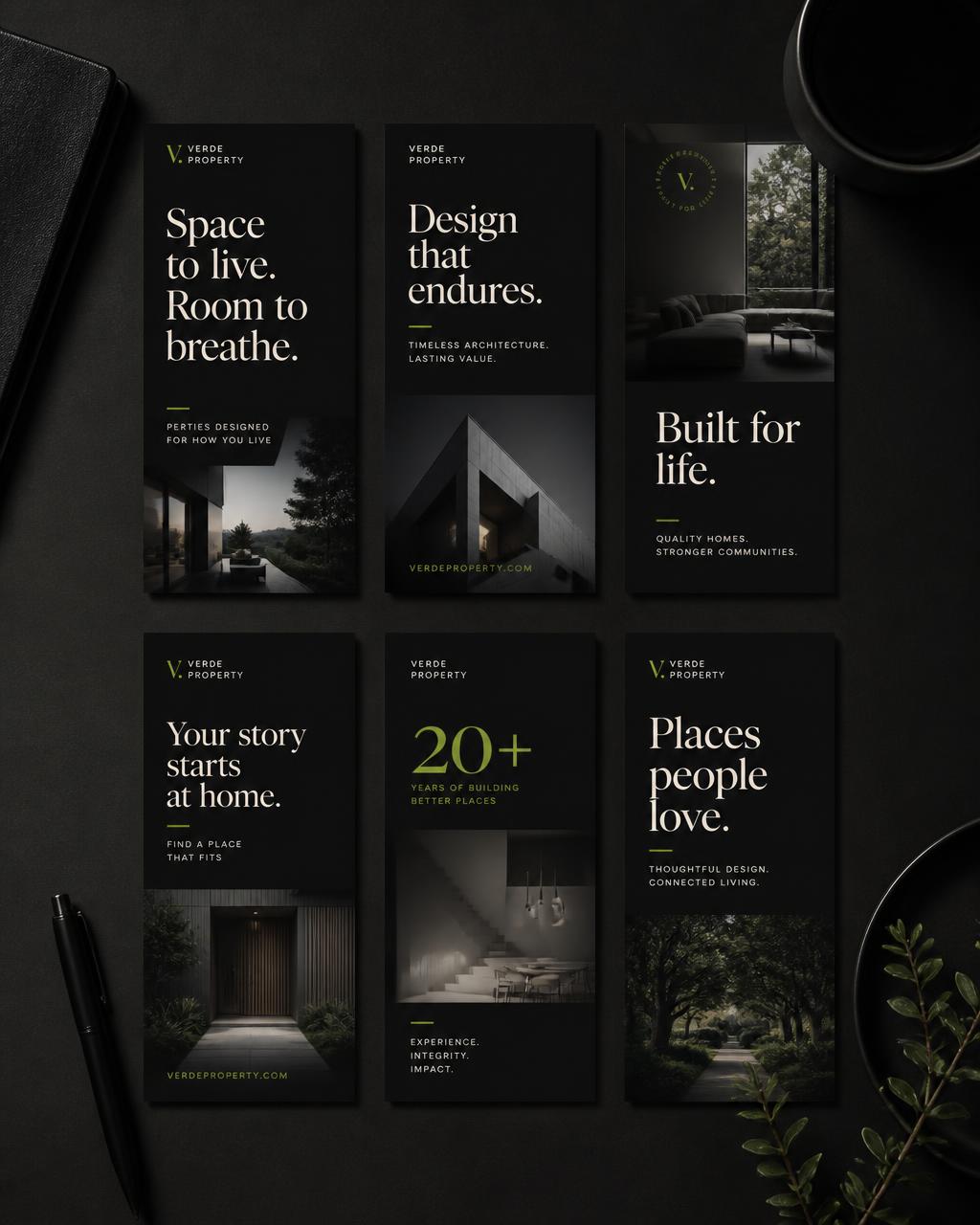Social campaign frames for a property brand